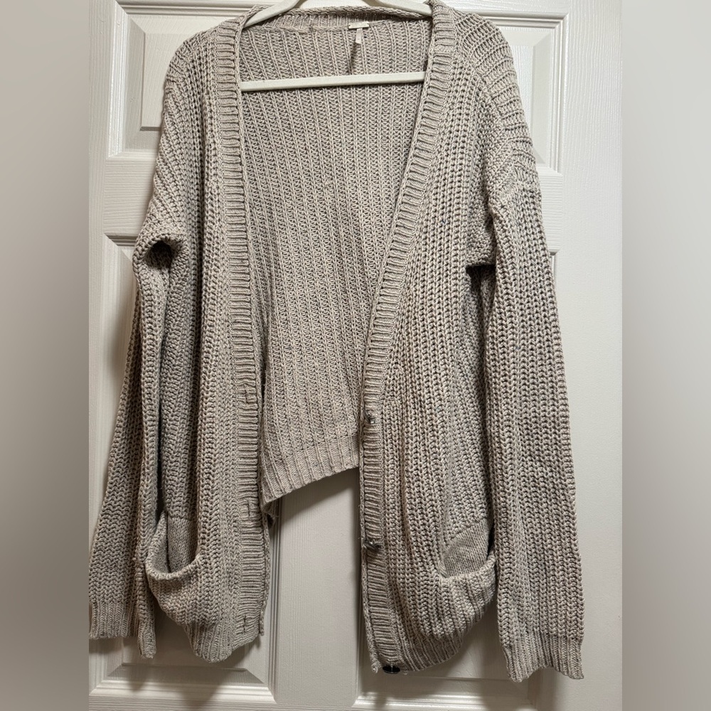 Free People Beige with Multicolor Knit Cardigan - Picture 8 of 9